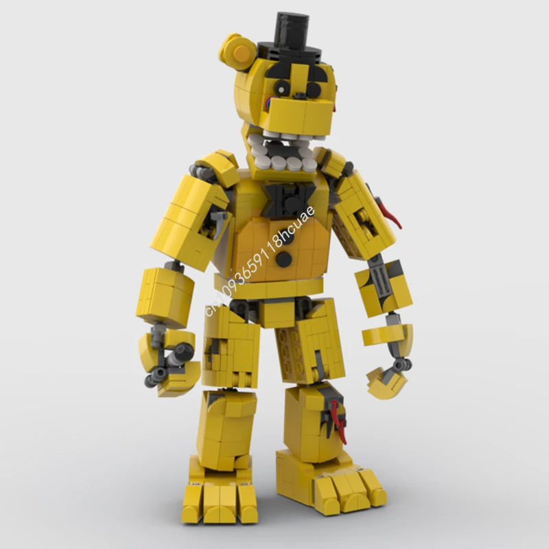 595 pièces MOC flétri doré Freddy blocs de construction idée jouet de noël cadeau éducation brique enfants enfants anniversaire