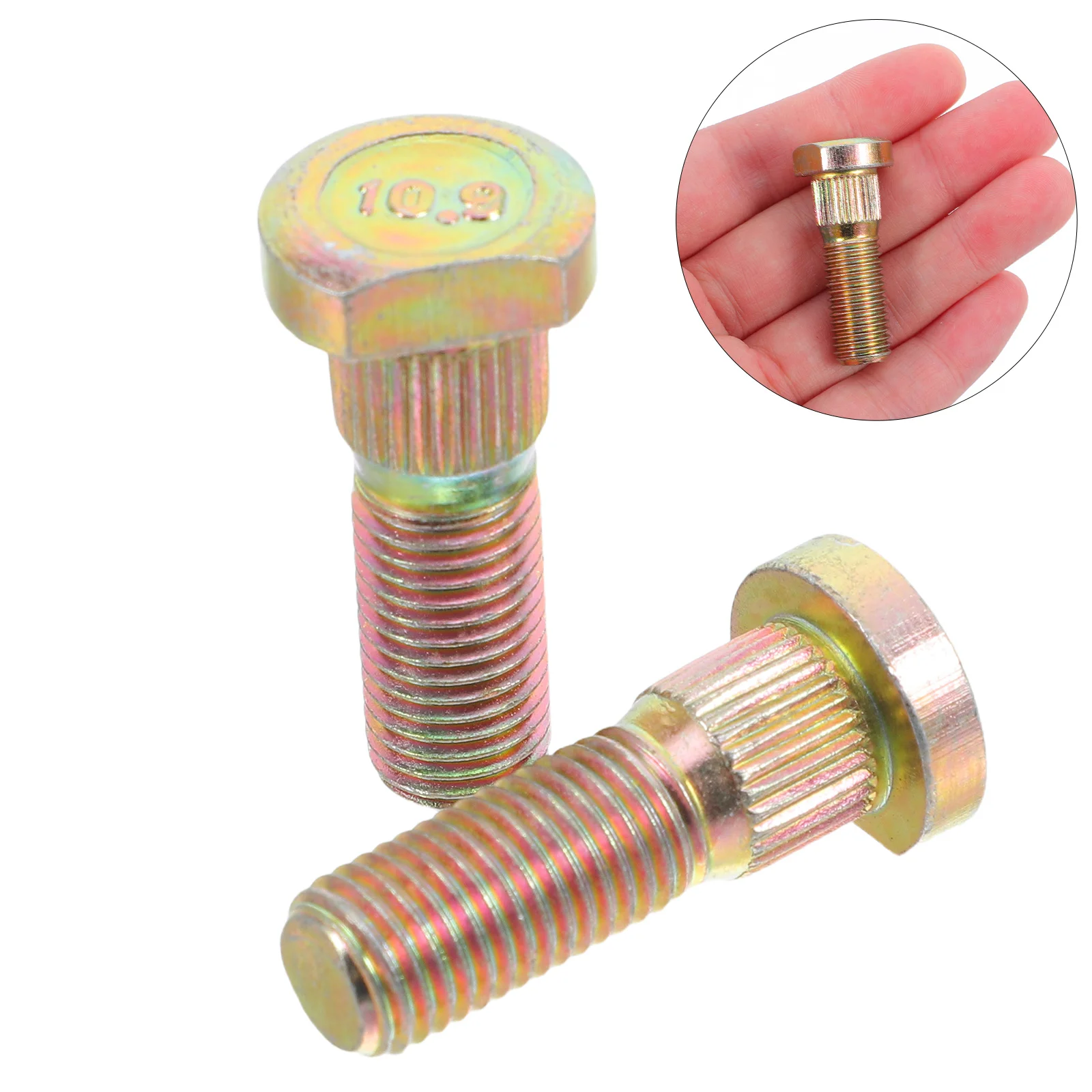 

2pcs Wheel Hub Screws M10 For Car Tire Studs Durable Metal Wheel Bolts Replacement Easy Installation Automotive Repair Tool