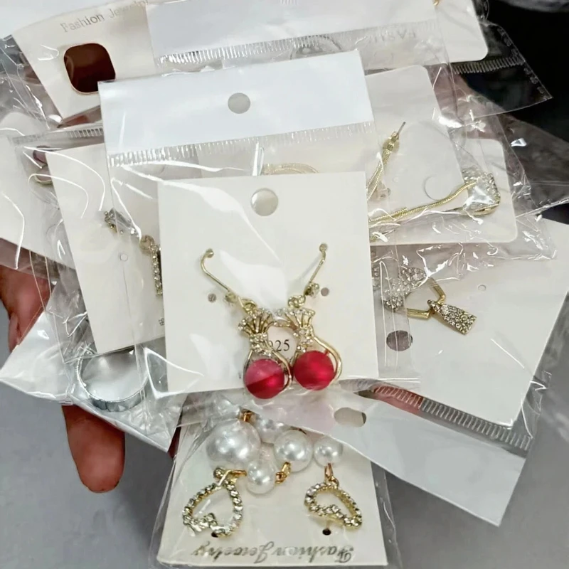 

Random 1/10/20/50 Piece Rough Jewelry Set Women Unpolished Necklace Natural Earrings Raw Ring Rustic Accessory