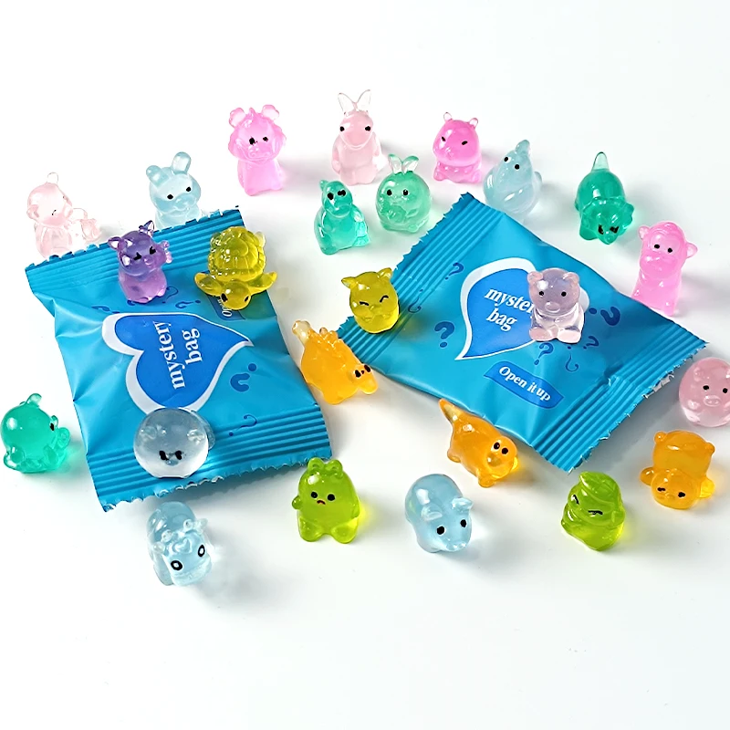 

5/20/40pcs Luminous Animal Blind Bag Mini Blind Box Toys Cute Simulation Animal Model Kids Gifts Surprise Blind Bag Random