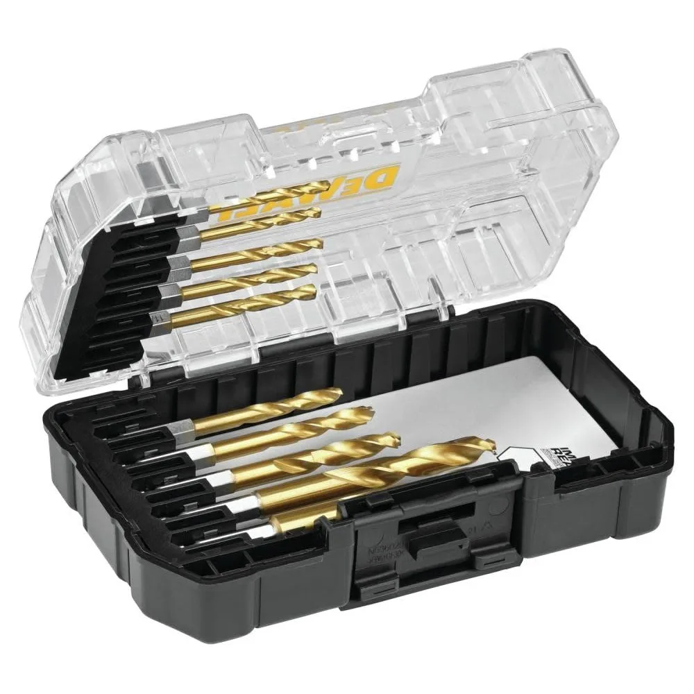 Titanium Nitride Coated 10-Piece Impact Drill Bit Set