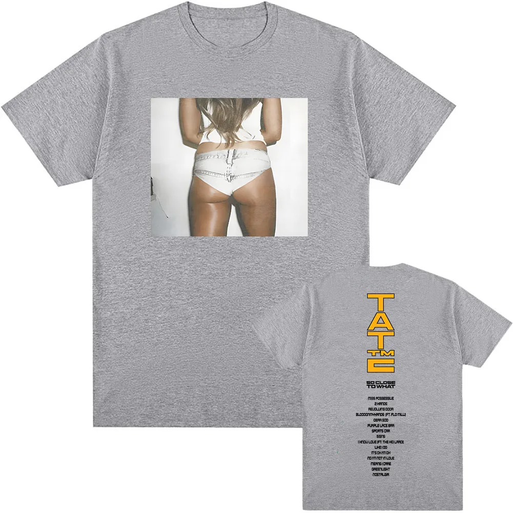 ألبوم 2025 قريب جدًا لماذا تي شيرت مطبوع Tate McRae Singer تي شيرت جرافيك للرجال والنساء ملابس هيب هوب للجنسين ملابس الشارع الشهير للرجال
