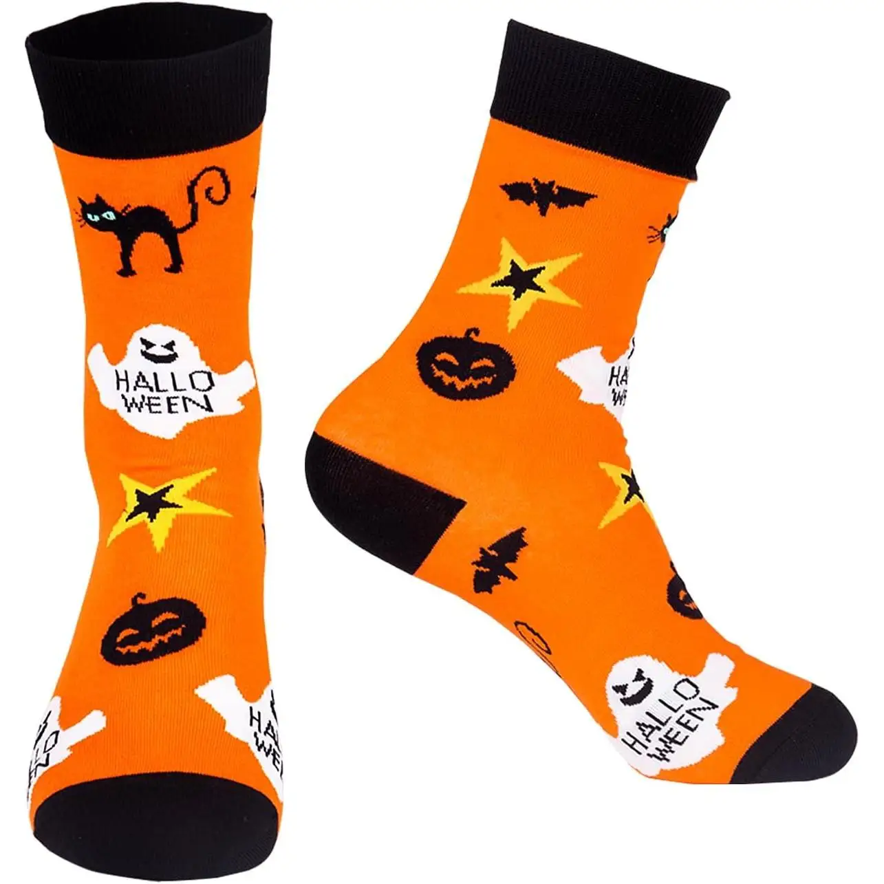 

Забавные носки для экипажа, страшные носки со скелетом на Хэллоуин, жуткие носки для женщин и мужчин, для взрослых, унисекс, новинка, подарки с принтом, забавный экипаж