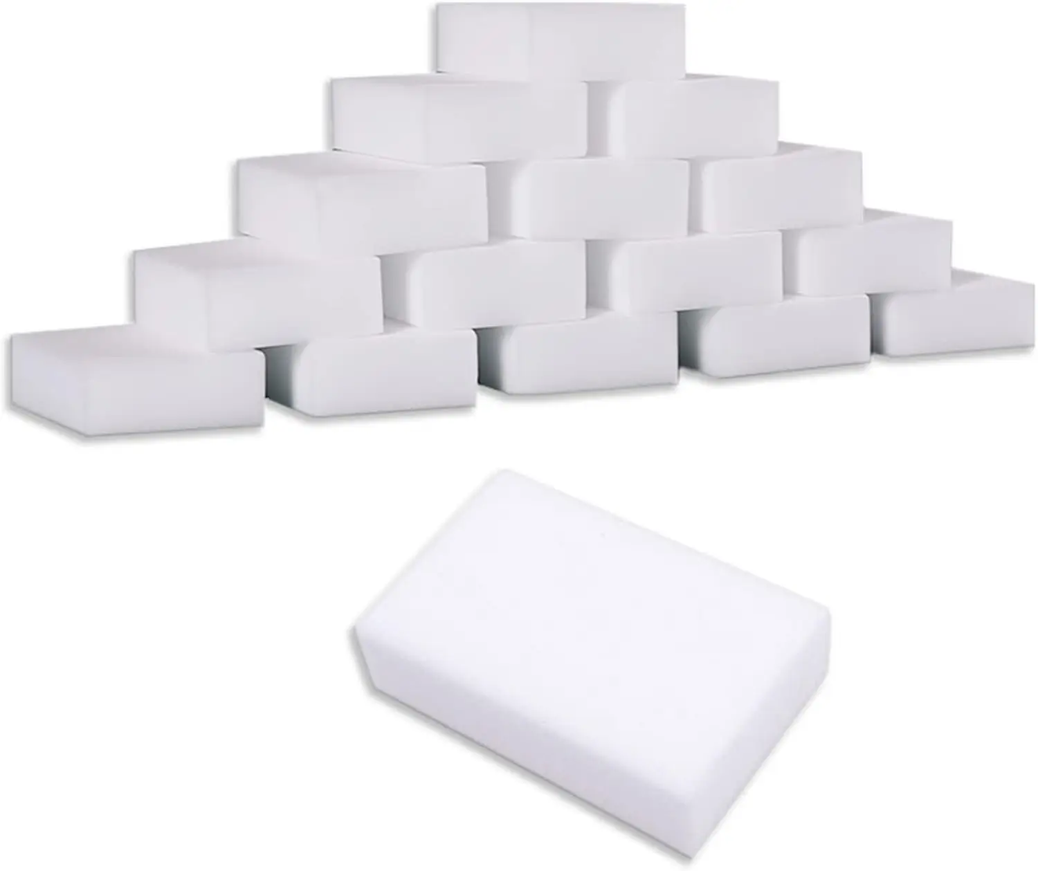 

100-Pack Magic Cleaning Sponges – Melamine Foam Eraser for Kitchen, Bathroom, Walls, Floor & Furniture