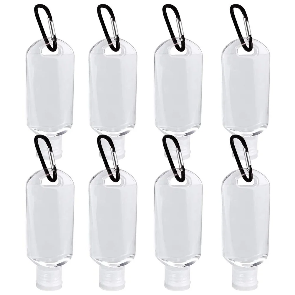 

8 Pcs Travel Bottles Refillable with Hook Hand Press for Toiletries Spray