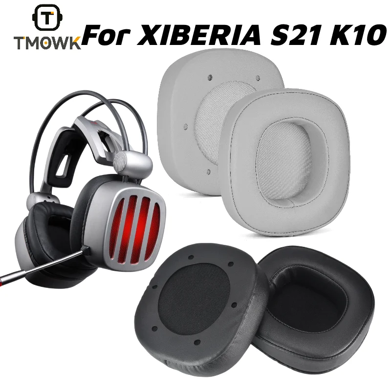 For XIBERIA S21 K10 Earpads Protein Leather Ear Pads Soft Memory Foam Ear Cushion Gaming Headset Replacement Repair Parts