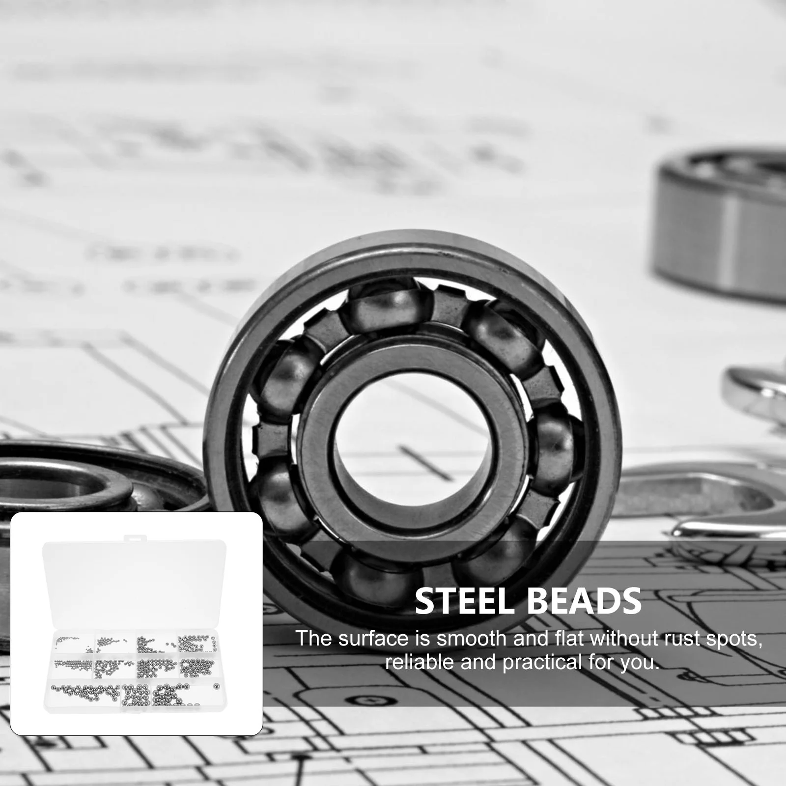 

510Pcs Stainless Steel Steel Beads Bearing Balls Polished Smooth Durable for Machine Bearings Motorcycle Bicycle