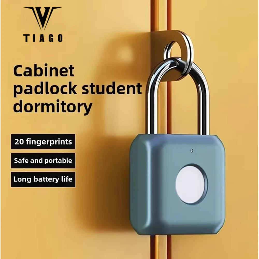 Intelligent fingerprint lock luggage electronic lock head cabinet lock student dormitory padlock fingerprint unlock fingerprint