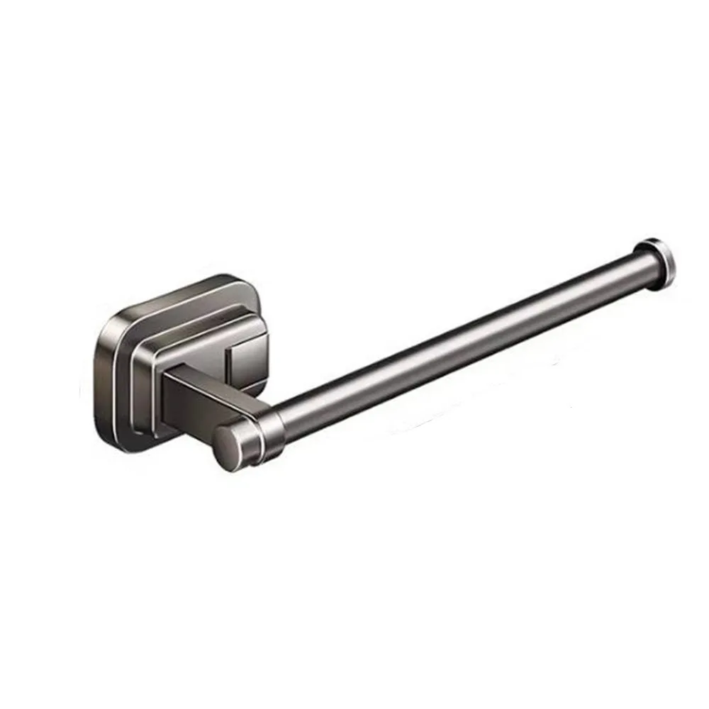 

Wall Mounted Suction Cup Paper Towel Holder Space Aluminum Space Saving Cling Film Storage Rack Easy Install Durable