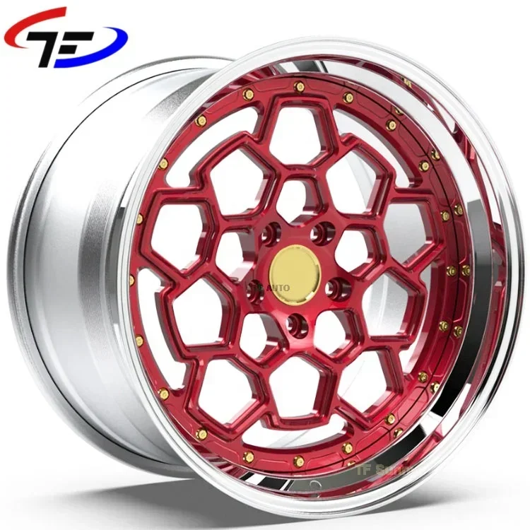 Chrome Barrel 5*127 2 Pieces Deep Dish 24*10J Concave Forged Wheels