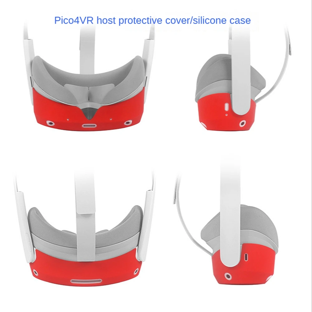 Funda para auriculares VR, fundas suaves, funda protectora de silicona para auriculares Pico 4 VR, accesorios para gafas, azul