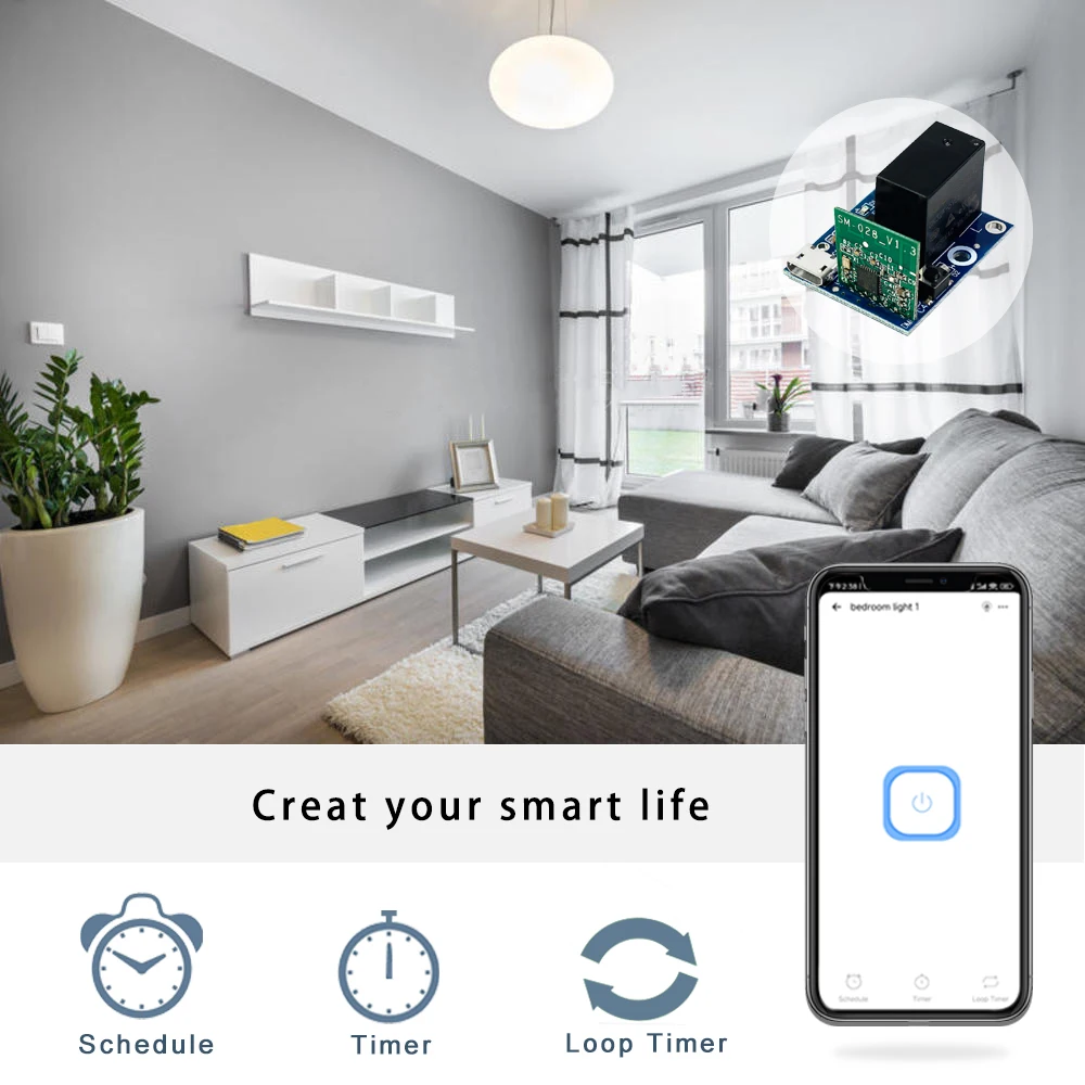 EweLink Smart WiFi Smart Switch DC 5V 12V 24V 48V 1Channel Беспроводное реле дистанционного управления для Alexa Googole Home Голосовое управление