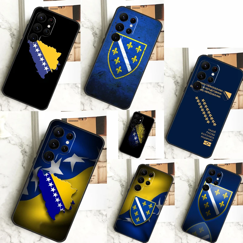 Bosnia and Herzegovina Flag Case For Samsung Galaxy S23 S24 Ultra S21 S22 Plus Note 20 Note 10 S8 S9 S10 S20 FE Cover