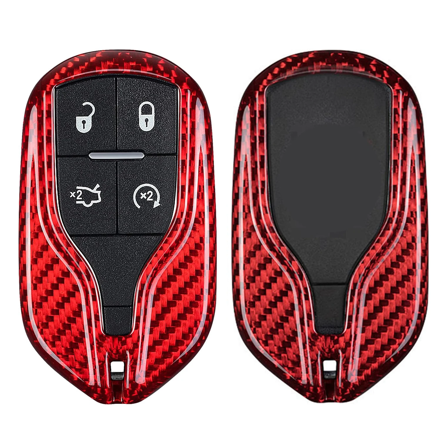 

Carbon Fiber Maserati Key Fob Cover Protector Shell for Maserati Quattroporte Ghibli 2017-up Levante Keyless Smart Key Case