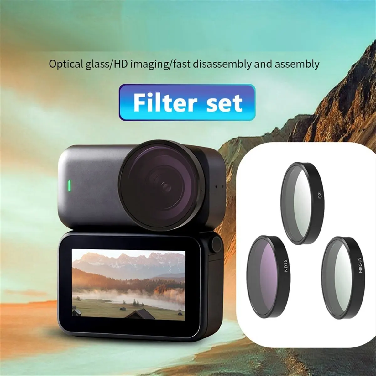 UV CPL ND16 Filter Kit for Nano Camera Lens Filters Anti Scratch Neutral Density Filter Circular Polarizer