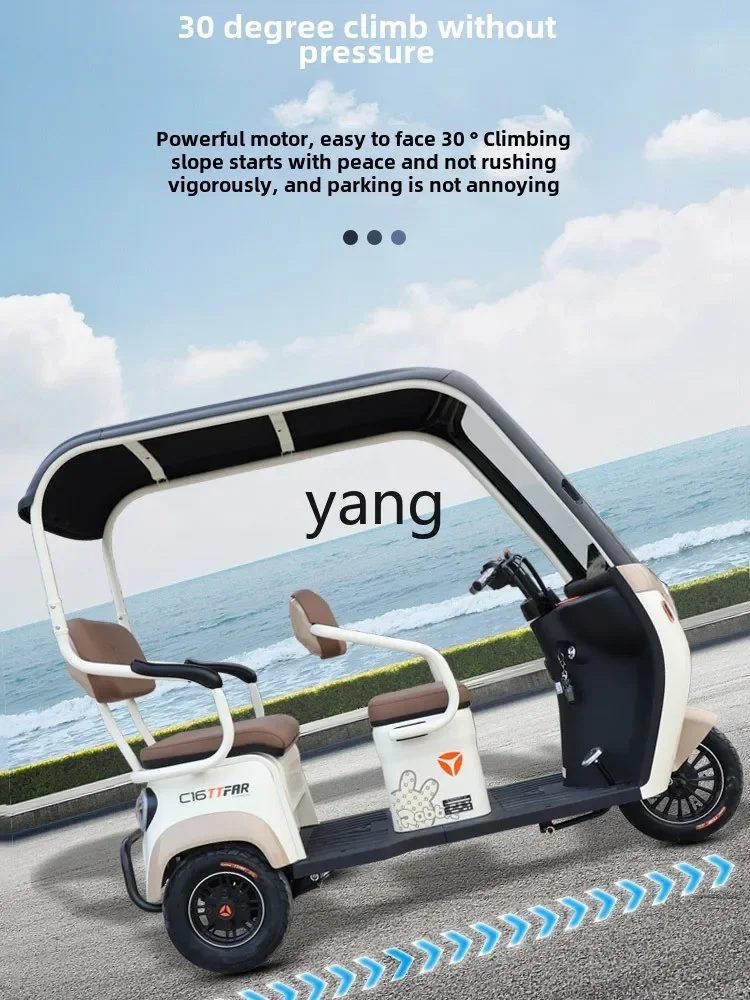 LTT electric three-wheeled caravan household battery pick up and drop off the elderly strong power passenger and cargo vehicle