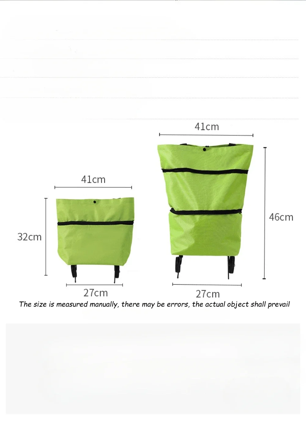 Home Utility Trolley Retractable Tug Bag Supermarket Shopping Bag Shopping Cart Folding Wheels Shopping Bag