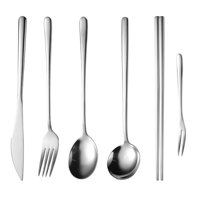 Minimalist 304 Stainless Steel Western Cutlery Set - Steak & Dessert Knife Fork, Premium Tableware for Western Dining