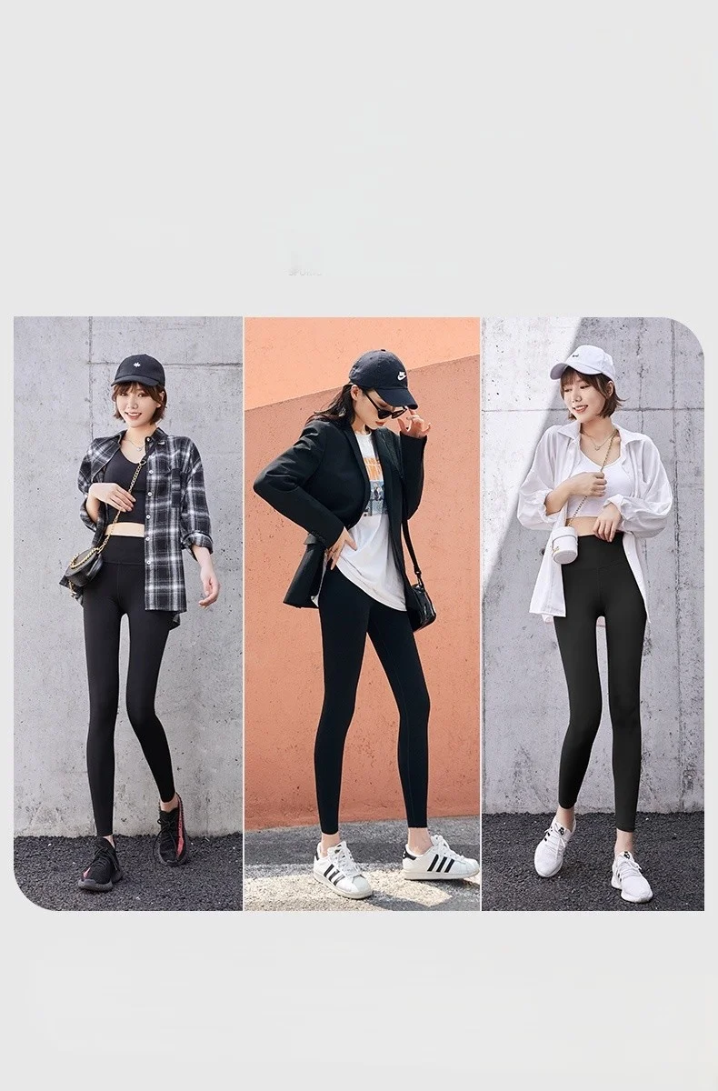 Yoga Pants Loose Woman Women Shape Outer Side Cut Anti Slip Bodybuilding Three Quarter Mid Calf Charcoal Fluff Lace Up Polar Ins