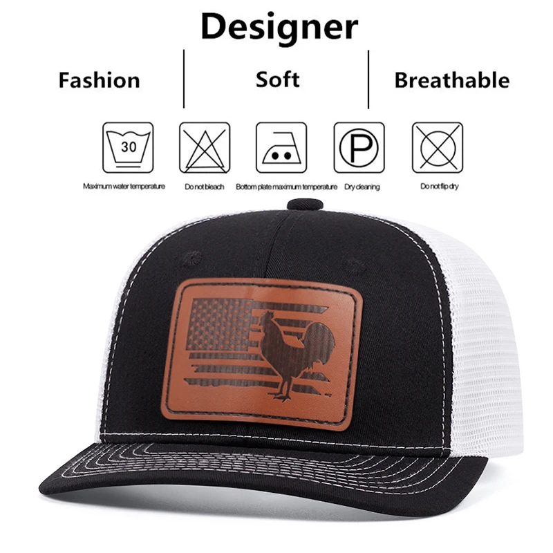 NEW Rooster Skin Label Fashion Duck Tongue Hat Adjustable Sun Shade Truck Cowboy Hat Men\'s Hip Hop Baseball Hat Snapback Hat