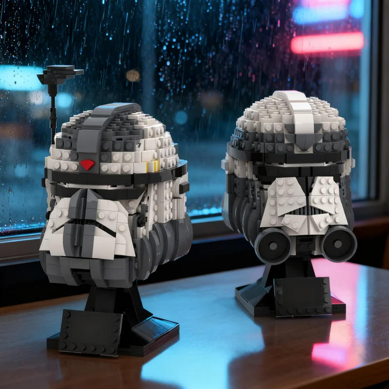 

Конструктор MOC «Шлемы Волчьей стаи» (1370 деталей), модель из серии «Звездные войны», развивающая игрушка, идея для рождественского подарка