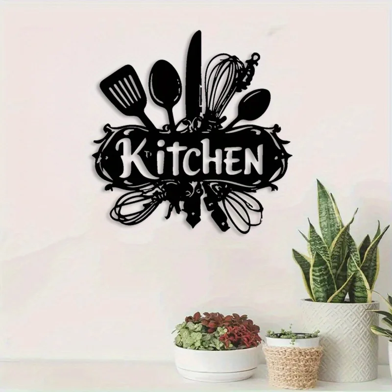 

Минималистичное черно-белое настенное искусство для кухни, декор для кухонной комнаты