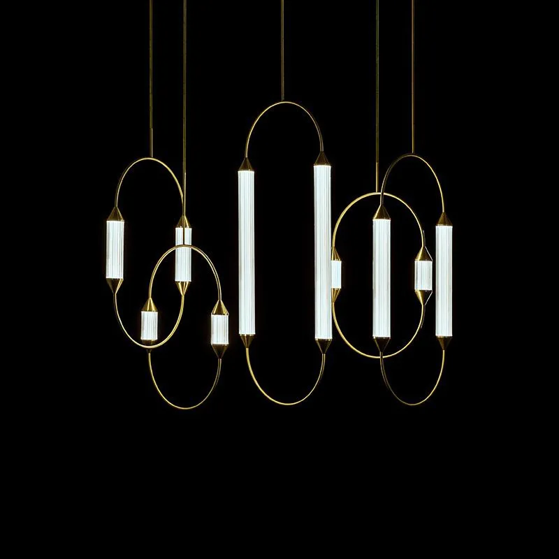 pode ser escurecido led clipes magicos ouro minimalismo iluminacao lustre pendurado lampadas luminaria de suspensao lampen para sala jantar 01