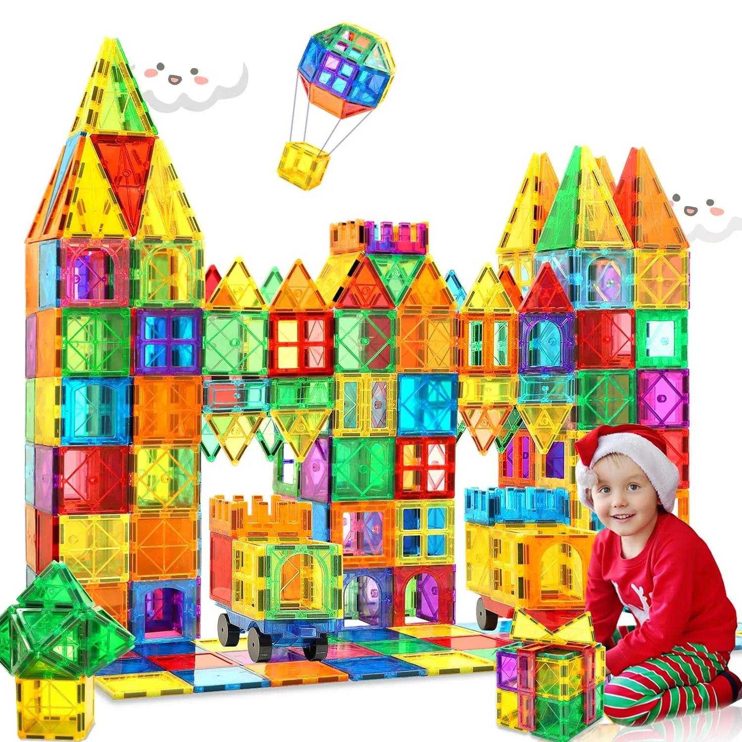 مكعبات بناء مغناطيسية للنافذة الملونة (32/60/100/120 قطعة) يمكنها زراعة القدرات الإدراكية للرسومات الملونة للأطفال