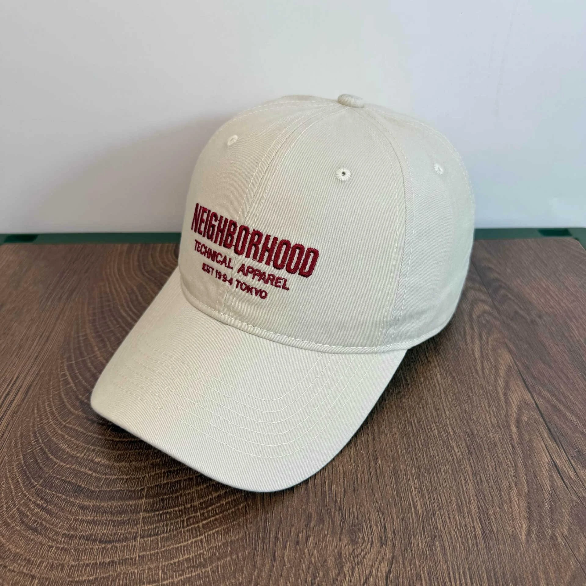 NEIGHBORHOOD New Trendy Retro Casual Baseball Cap, Letter Embroidery Visor Hat, Fashion Unisex Couple Style