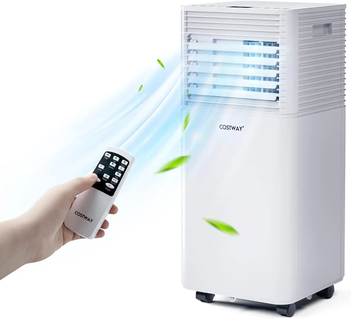 Portable Air Conditioner, 8000 BTU Ac Unit Spaces up to 230sq.ft, with Remote Control, 24H Timer & Window Venting Kit, S