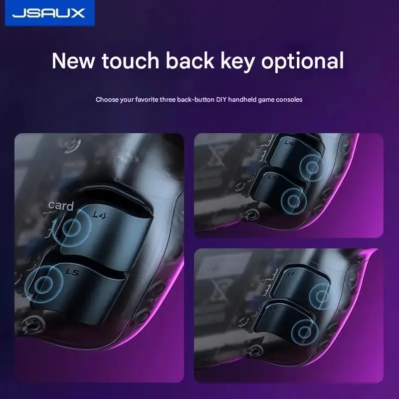 New JSAUX Steamdeck Heat Dissipation Rear Cover Transparent Open Hole Version Modified Rear Case Steam Deck OLED AccessoriesGift