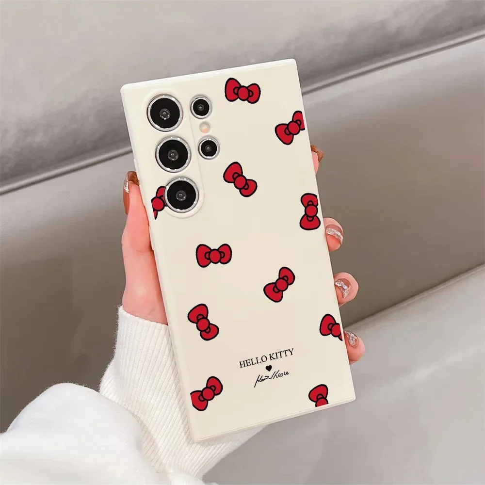 

Чехол для телефона Sanrio Hello Kitty для Samsung Galaxy S25 Ultra S24 Ultra S23 FE S22 S20 Plus A35 A50 A51 A54 A55 A71 A72 A73 Cover