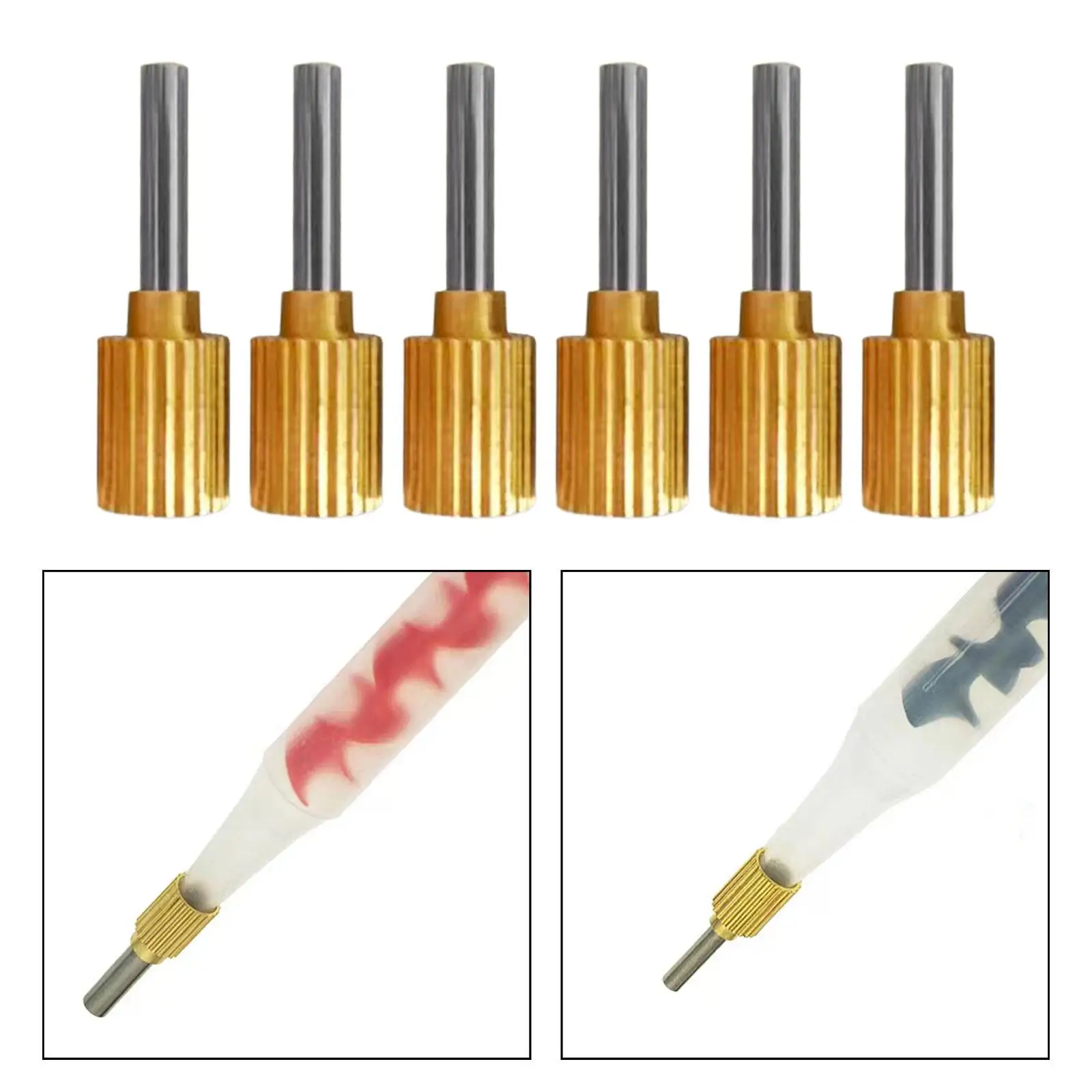 6Pcs Nozzles for Hot Glue Tool Professional Hot Glue Tool Tips Assortment Thread Fine Tip Replacement Small Diameter Nozzle