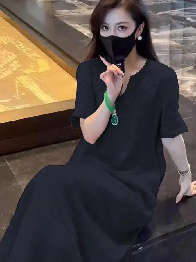 Falda de Verano para Mujer, Estilo Informal, de Cáñamo, con Bordado de Lujo, Elegante, de Alta Gama, de Algodón, Estilo Casual