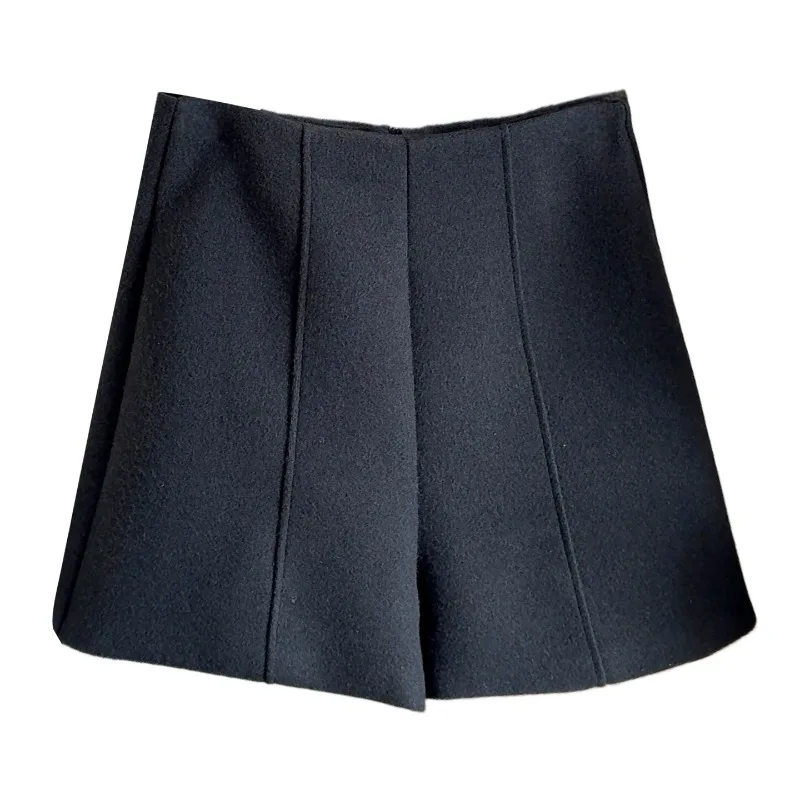 

Утолщенные однотонные повседневные прямые брюки с высокой талией, женские модные зимние шорты, стильные ботинки в стиле поездок на работу