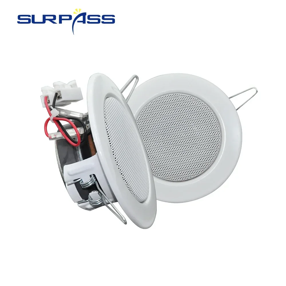Melhores alto-falantes de chifre de teto à prova de umidade mini na parede alto-falante 3 Polegada telhado chifre áudio para casa sistema de música de fundo