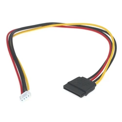 4Pin Floppy Female to 15Pin SATA Female Adapter Converter Power Cord Floppy Female to 15Pin SATA Female Adapter