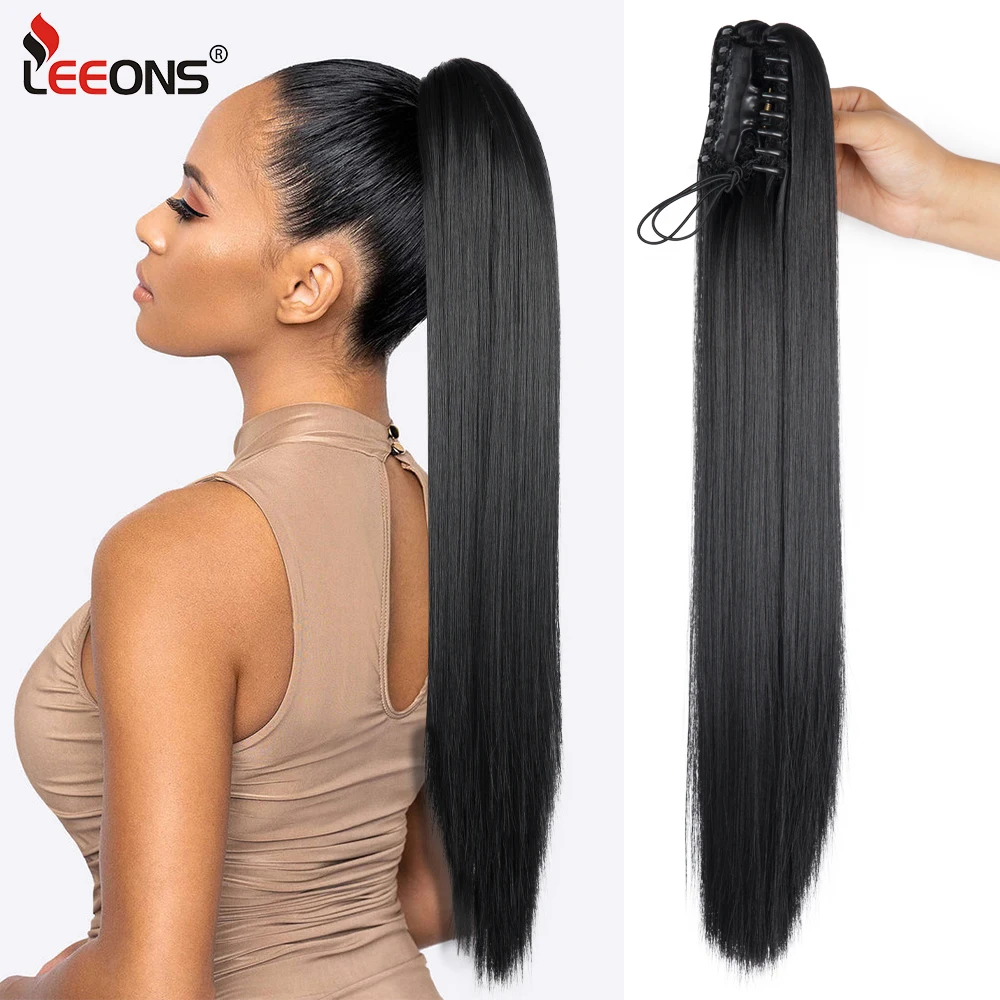 

Ponytail Extensions Long Straight Claw Clip In Ponytail 22 Inch Pony Tail Clip In Hair Extensions Synthetic Hairpiece For Women