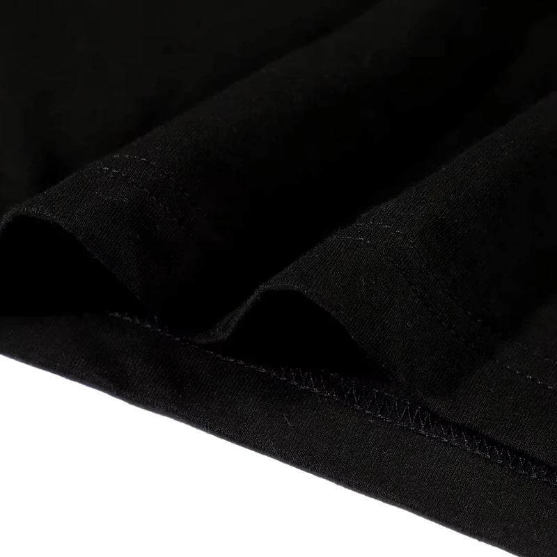 أزياء الهالوين يوم الموتى تي شيرت قطني قابل للتنفس ومريح ملابس الشارع تي شيرت أسود للرجال والنساء تي شيرت