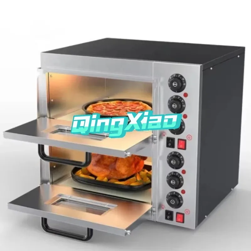 

Commercial Bakery Electric Pizza Oven Stainless Steel Housing Marble Stone Base CE Certified High Efficiency Durable for Sale