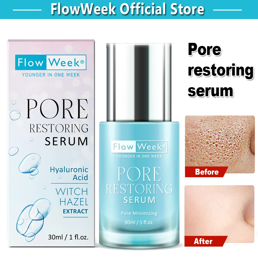 FlowWeek Skin Balancing Pore Minimizing Serum for Combination and Oily Skin Minimize Enlarged Pores Anti-Blemish Essence