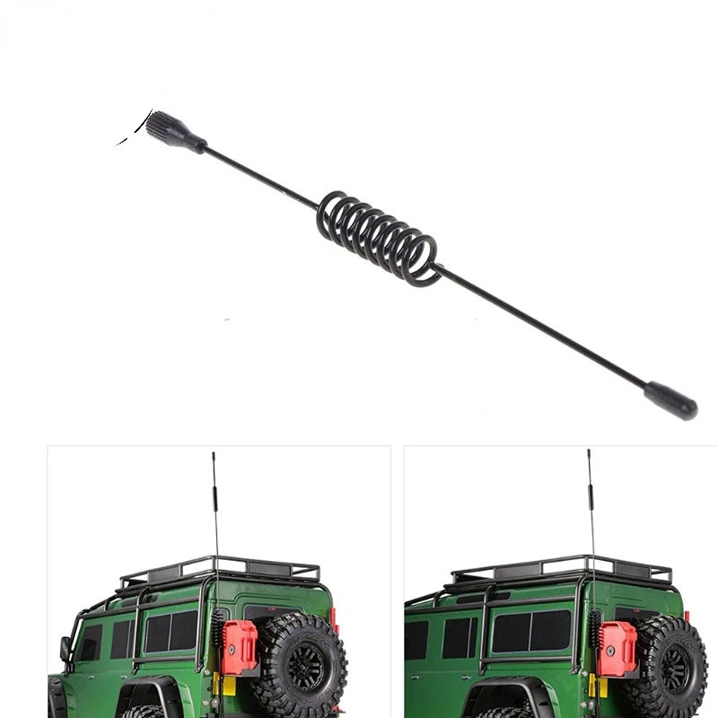 Antena decorativa de Metal para coche teledirigido, dispositivo con control remoto, 1:10, SCX10 90046, TRX4, D90, D110, CC01