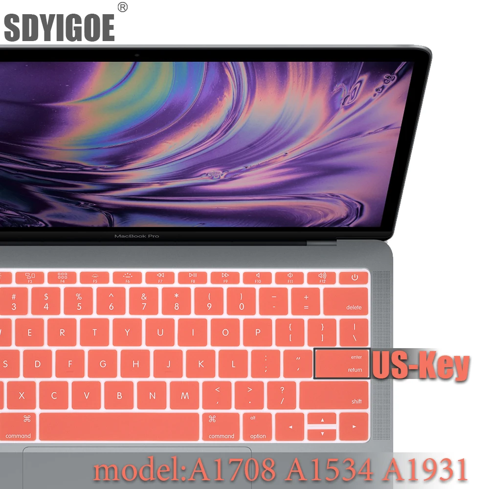 US-Key keyboard film For Mac Book pro 13  A1708 A1988 and 12 inch A1534 A1931 Silicone Keyboard Protector Cover Protective Film