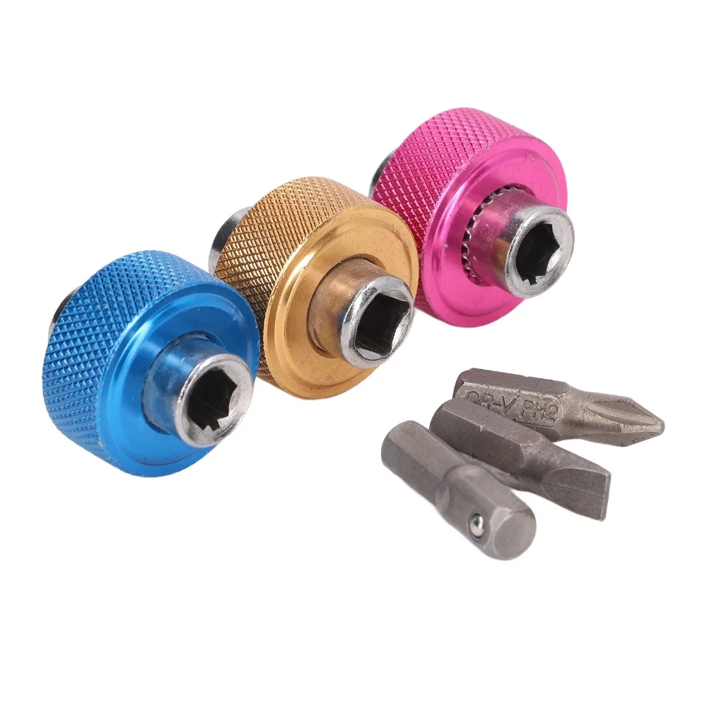 3PCS Steel Mini Finger Ratchet Set Magnetic Reversible Thumbwheel Short Screwdriver 1/4” Driver Universal Stubby Screwdriver