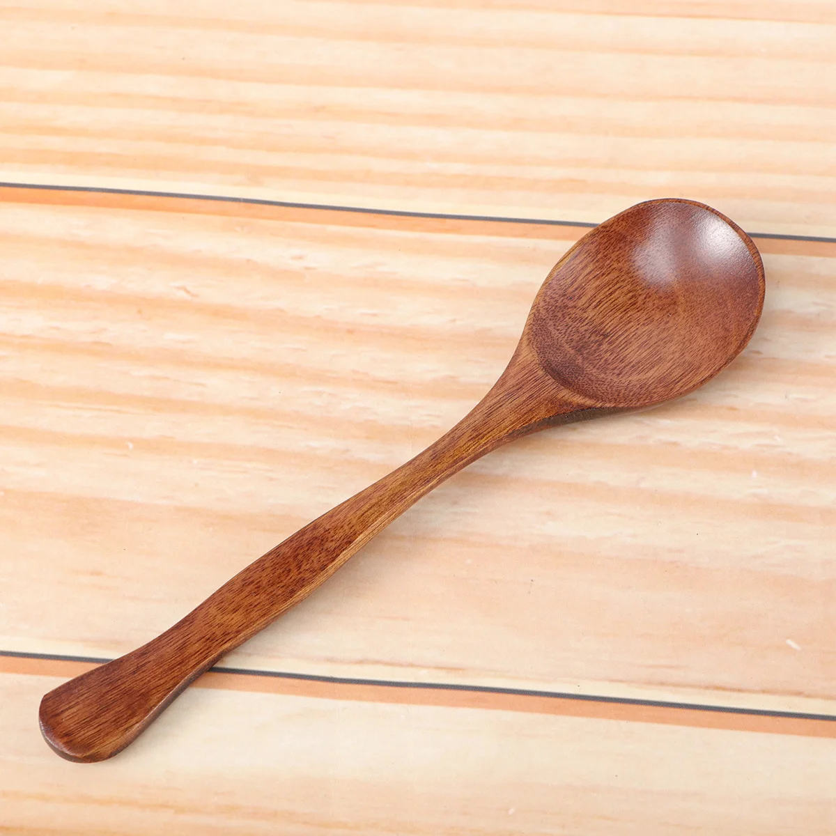 

2Pcs Wooden Bowl and Spoon Set Natural Grain Rice Bowl Eco-Friendly Food Container Vegetable Salad Serving Fruit Salad Container