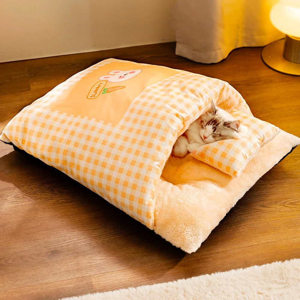 Arctic Velvet Cat Beds Semi Closed Thickened Warmth Provides Better Warmth in Winter,dog Bed,cat Bed,cat House, Pets House