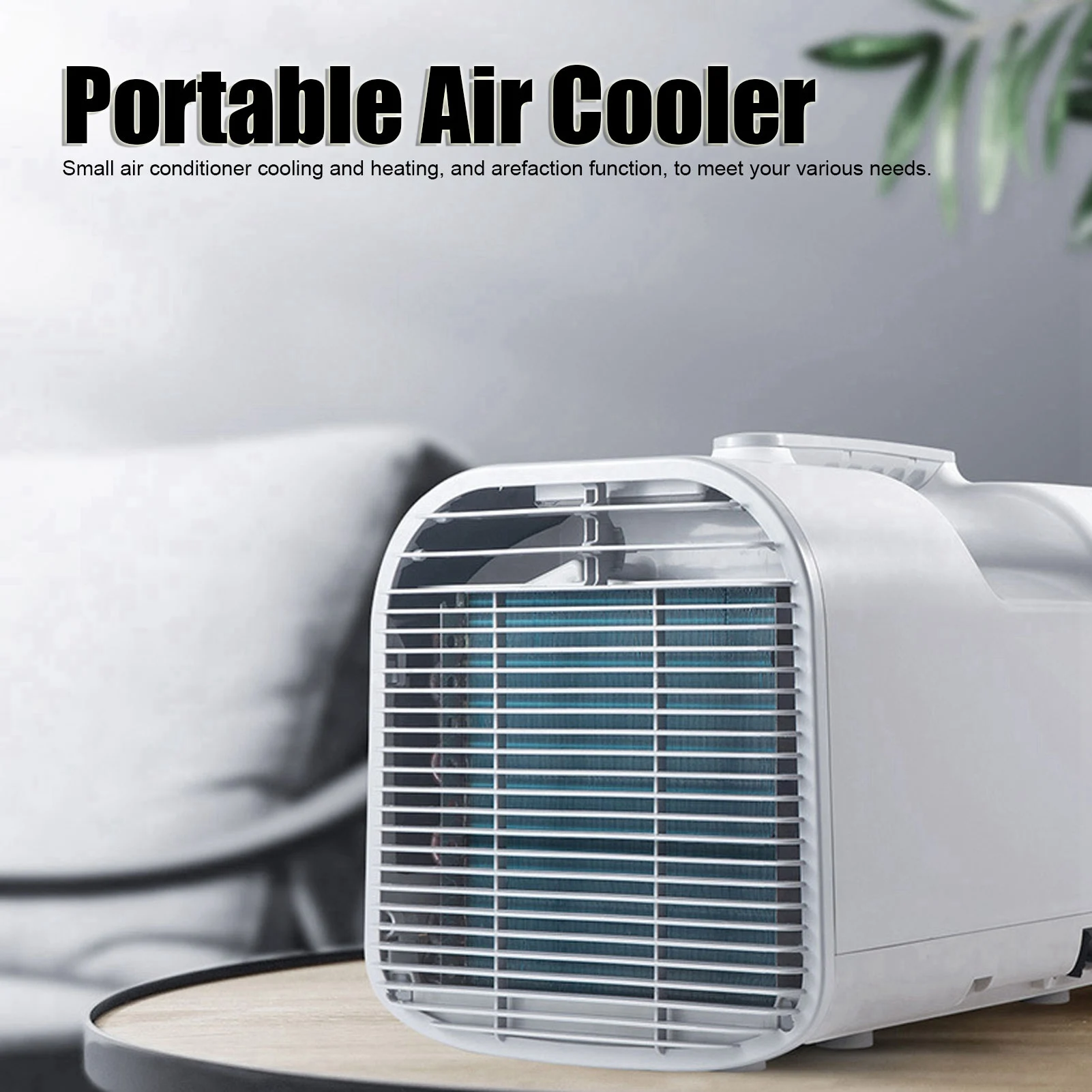Aire acondicionado portátil de 400W, enfriamiento rápido de alta eficiencia, ahorro de energía, refrigerador de aire pequeño y silencioso para dormitorio, oficina y dormitorio