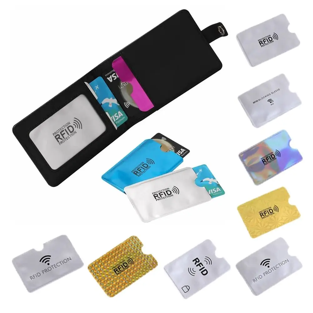 

10pcs NFC Blocking Anti RFID Card Holder Aluminium Foil Reader Lock NFC Blocking Case Silver Anti Theft ID Card Box Outdoor