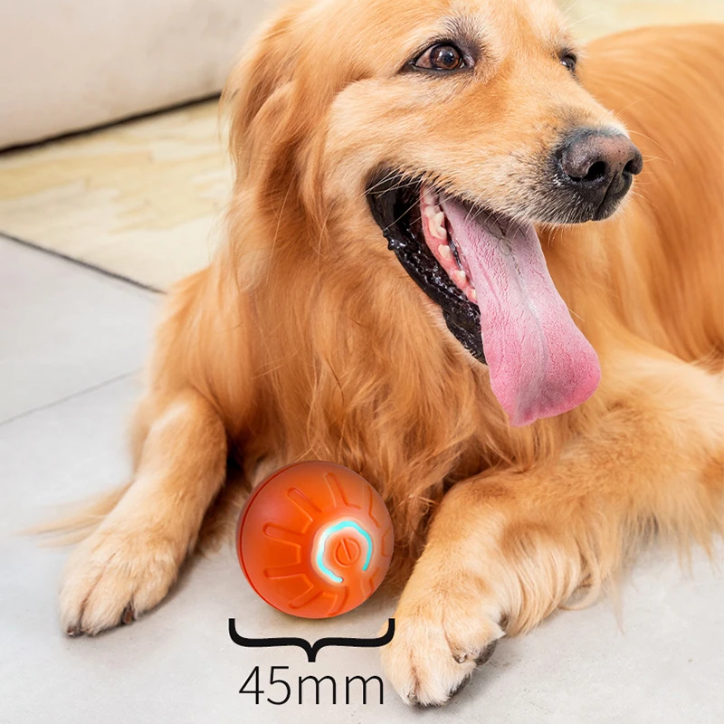 Automatic Dog Ball Interactive USB Smart Dog Toy Ball  Pet Toy Moving Ball Automatic Moving Bouncing For Cat Puppy Birthday Gift