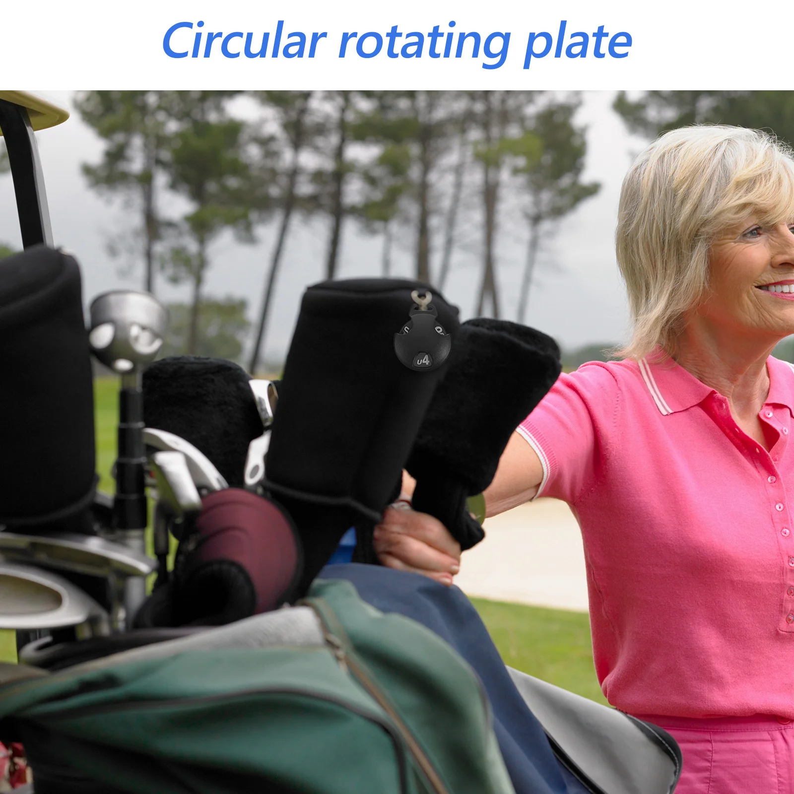 6 قطعة أغطية رأس نادي الغولف أسود عدد كبير علامات دوارة للسائق الممر وودز معرف تسميات غطاء للحماية الملحقات